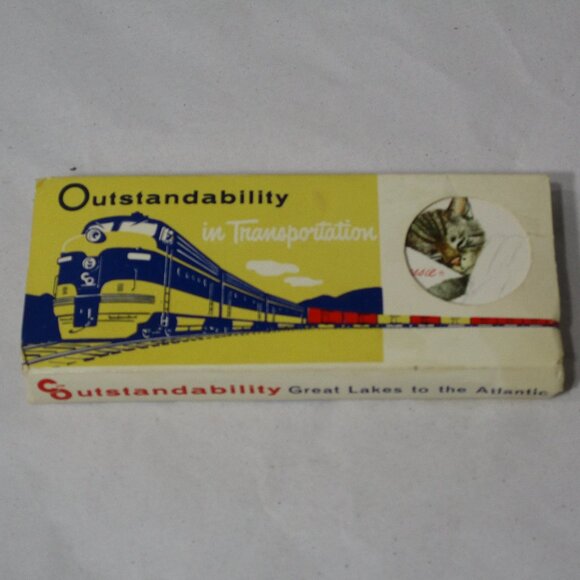 Vintage Chessie Cat Railroad Matches Chesapeake and Ohio Railway Railroad Train - Picture 1 of 5